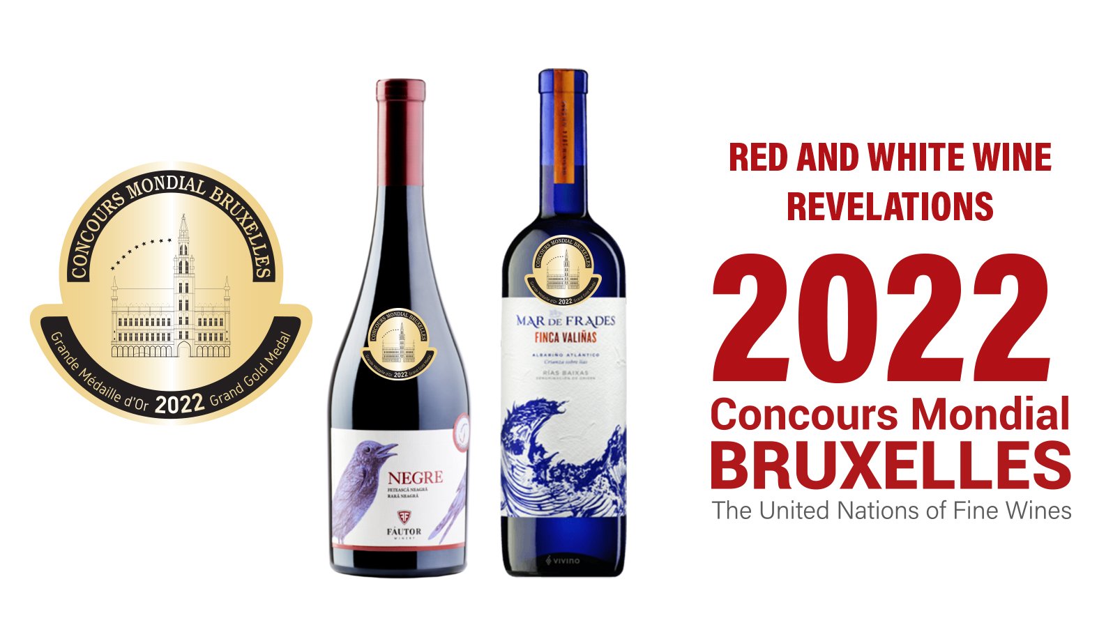 Le Concours Mondial de Bruxelles annonce les résultats de sa Session Vins Rouges et Blancs 2022