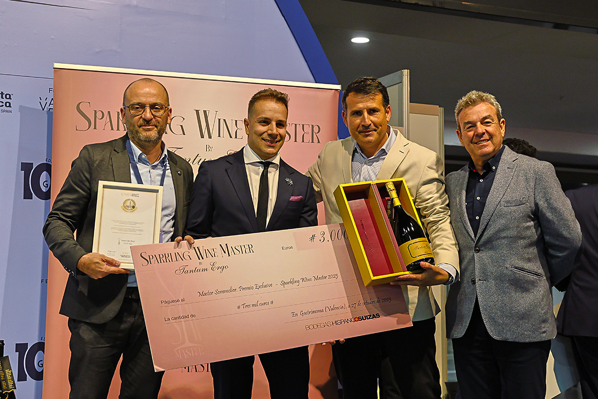 Alejandro Aparicio Villoria, Master Sommelier 2025 del Sparkling Wine Master, se convierte al mismo tiempo en juez del CMB