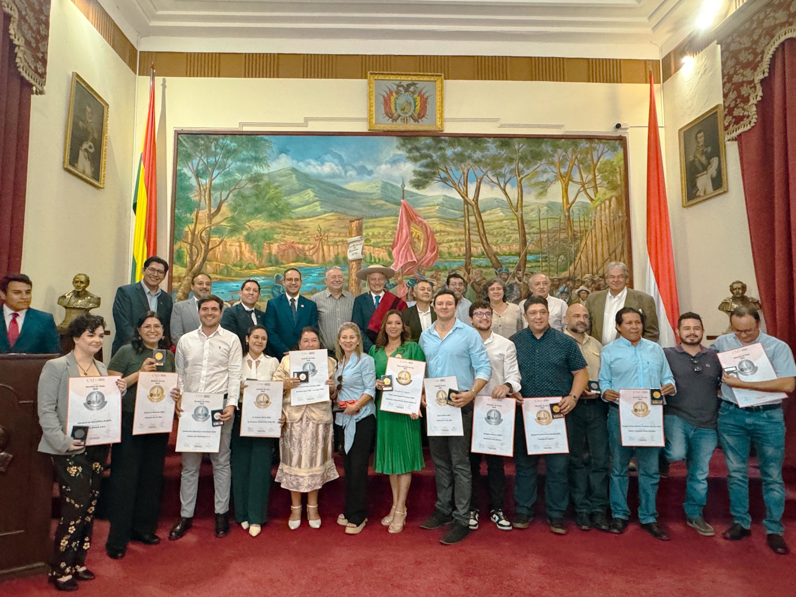 Ceremonia de Entrega de Medallas a los Ganadores de Bolivia del Concours Mondial de Bruxelles y delSpirits Selection by CMB 2024